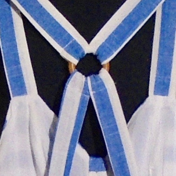 LE LIS NWT Cotton/Linen Striped Jumpsuit S - Picture 9 of 9